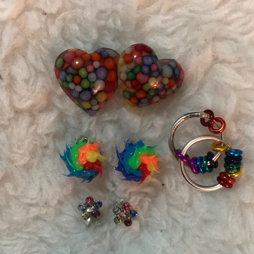 Rainbow earring bundle